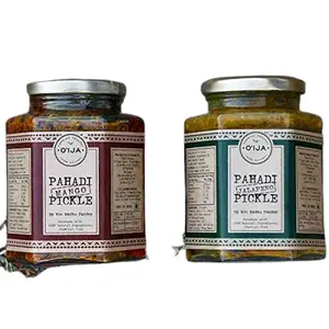 O'lja Pahadi Handmade Pickles Mango and Jalapeno Chilli (Combo Pack) 100% Free
