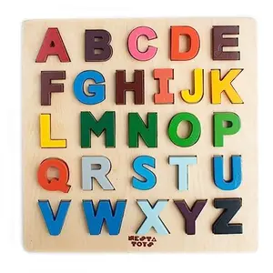NESTA TOYS - Alphabet Blocks Learning Puzzle | Wooden ABC Letters Colourful Educational Puzzle Toy (3+ Years)