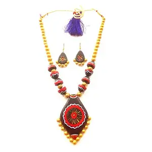Karru krafft Handcrafted Eco Friendly Fresh Fashion Terracotta Necklace A Natural Form of Heritage Indian Art Jewelry