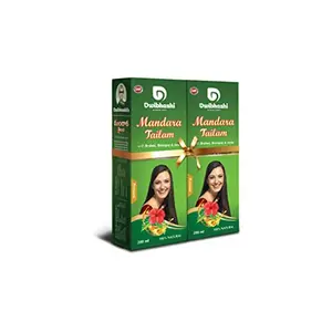Dwibhashi Mandara Tailam |  Anti-Hairfall Clears Dandruff| Hibiscus Oil | 200 ml (Pack of 2)