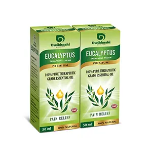 Dwibhashi Eucalyptus Oil |100% Natural & Pure for Steam Inhalation Diffuser |100 ml (pack of 2)
