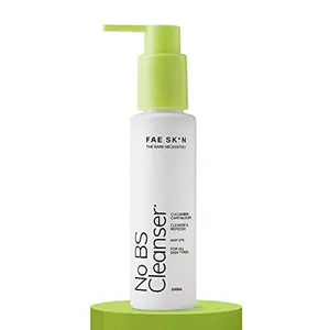 Fae Beauty No BS Face Cleanser With Cucumber & Cantaloupe Extract - Hydrating & Gentle Face Wash (100 ml)| Effectively Removes Dirt Grime & Remainants of any makeup | For All Skin Types