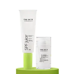 Fae Beauty Repair and Protect Face Care Combo with Strengthening and Repairing Serum Stick & SPF 50+ | Hydrating Serum Stick | No White Cast SPF | Broad Spectrum UVA & UVB Protection | For All Skin Types