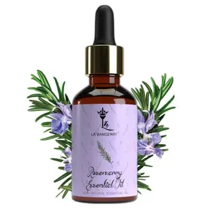 LA'BANGERRY Rosemary Essential Oil For Hair Growth Shining & Strong Hair Hydrating Skin 100% Pure Natural Therapeutic Grade & Undiluted For Hair Growth - Rosemary Oil For Aromatherapy And Diffuser For Men And Women(30 ml) Pack Of 1