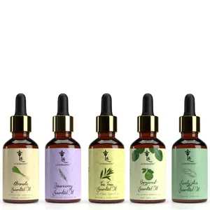LA'BANGERRY Set of 5 Premium Grade Fragrance Oils - Bergamot Tea Tree Rosemarry Eucalyptus Essential Oils Set For Home Diffuser Skin Care Face & Hair and 30 ML