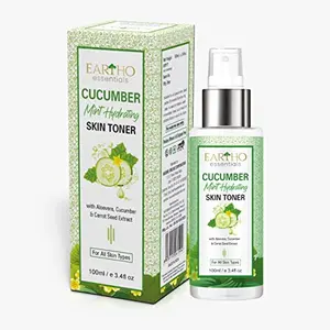 Eartho Essential Cucumber Mint Hydrating Toner with Aloevera Cucumber & Carrot Seed Extract 100ml