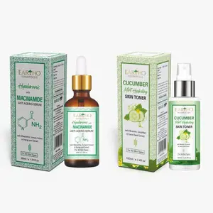 Eartho Essential Hyaluronic with Niacinamide Anti Ageing Serum 30 ML And Cucumber Toner 100ml