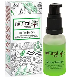Natural Vibes Ayurvedic Tea Tree Skin Repair Serum 30ml for face and under eye (No Parabens Sulphate SLS SLES Silicon)