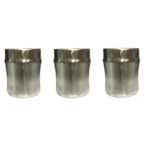 Dynore Stainless Steel Damru Shape Canisters- Set of 3