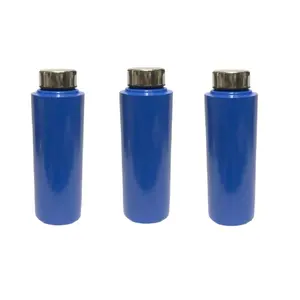 Dynore Stainless Steel Navy Blue Color 500 ml Fridge/School/Office/Water Bottle- Set of 3