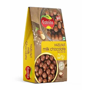 Eatriite Hazelnut Milk Chocolate (Milk-chocolate coated whole hazelnuts) Bites (200 g)