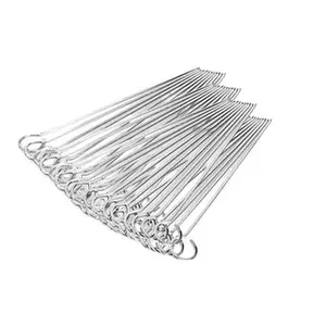 Dynore Stainless Steel Barbeque Rods/Skewers 10 inch for Grilling/Roasting- Set of 72 pcs