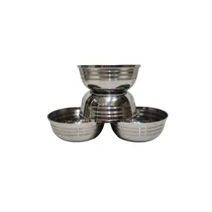 Dynore Stainless Steel Vegetable Bowl/Curry Bowl/Katori/Wati/Dessert Bowl/Soup Bowl- Set of 4