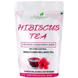 Natupure Hibiscus Green Tea | Delicious Red Tea Full of Vitamin C | No Artificial Colours 50gm