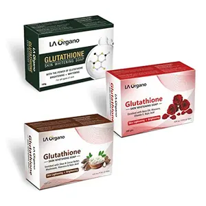 LA Organo Glutathione Green Rose & Shea Cocoa Butter Skin Brightening (Pack of 3) 300 g