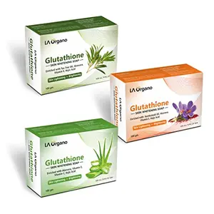 LA Organo Glutathione Tea Tree Kumkumadi & Aloevera Skin Brightening (Pack of 3) 300 g