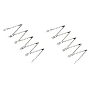Dynore Stainless Steel Utility Tong/Kitchen Tong- Set of 10