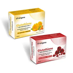 LA Organo Glutathione Calendula & Rose For Lightening & Brightening For All Skin Type (Pack of 2)