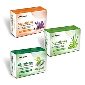 LA Organo Glutathione Kumkumadi Aloevera & Neem Tulsi Skin Brightening (Pack of 3) 300 g
