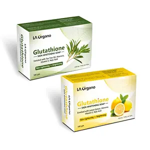 LA Organo Glutathione Lemon & Tea Tree For Lightening and Brightening for All Skin Type (Pack of 2)