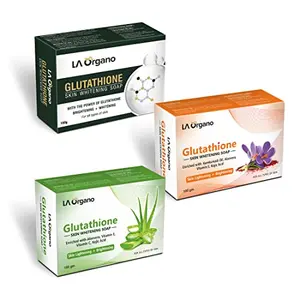 LA Organo Glutathione Green Kumkumadi & Aloevera Skin Brightening (Pack of 3) 300 g