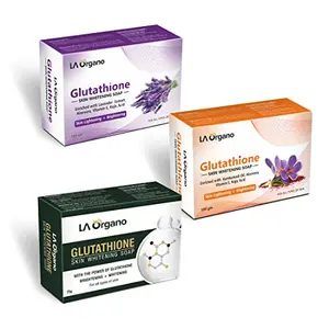 LA Organo Glutathione Lavender Kumkumadi & Gluta Green Skin Brightening (Pack of 3) 300 g
