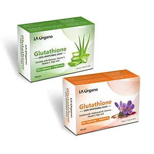 LA Organo Glutathione Kumkumadi & Aloevera For Lightening & Brightening For All Skin Type (Pack of 2)