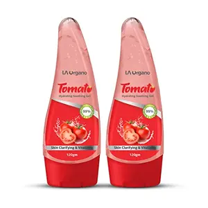 LA Organo Tomato Hydrating Soothing Gel with Vitamin E & Aloevera Extract (Pack of 2)