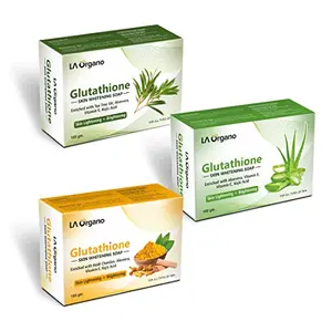 LA Organo Glutathione Tea Tree Aloevera & Haldi Chandan Skin Brightening (Pack of 3) 300 g