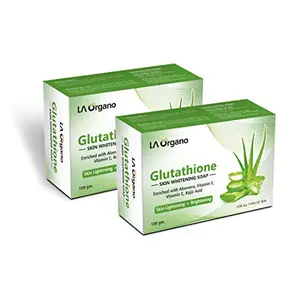 LA Organo Glutathione Aloe Vera for Skin  Brightening Dark Spot and Dead Skin Cell Removal Fairness - All Skin Type (Pack of 2)