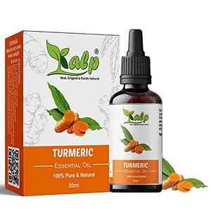 Kalp Turmeric Essential Oil for Skin & Scalp Undiluted 100% Natural -Therapeutic Grade for aromatherapy Glowing Skin Lightening Dark Spots Pigmentation