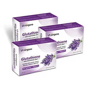 LA Organo Glutathione Lavender For All Skin Type (100gm) Pack of 3