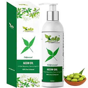 Kalp Neem oil -Pure Pressed Unrefined Natural & Undiluted For SkincareHair Care & Natural Bug Repellent (120ml)
