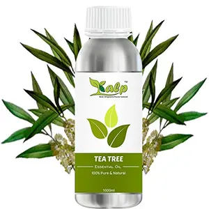 Kalp Tea Tree Oil For Face Acne Skin Hair Dandruff aromatherapy room fragrance diffusers- 100% natural organic and pure tree tree oil (1000ml)
