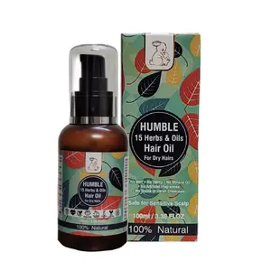 Blush Bunny Organics Humble 15 herbs & Oils Hair Oil for Dry Hairs | No Artificial Fragrances & 100% Natural