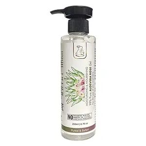 Blush Bunny Organics 99% Pure Aloe Vera Rose Gel for All type of skins & hairs 200ml / 6.76 oz