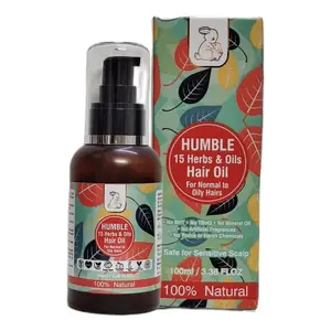 Blush Bunny Organics Humble 15 Herbs & Oils Hair Oil For Normal To Oily Hairs | No Artificial Fragrances | 100% Natural 100ml