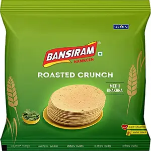 Roasted Crunch Methi Khakhra Set of 2 - Each 180 gm