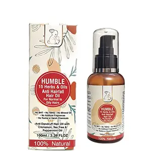 Blush Bunny Organics 100% Natural Humble 15 Herbs & Oil Anti Hairfall Hair Oil For Normal to Oily Hair 100ml / 3.38 FLOZ