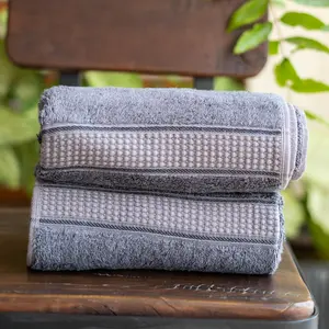 Dvaar Night Grey Hand Towel Combo Pack Of 2