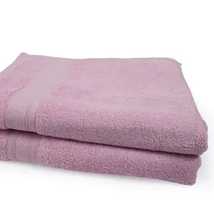 Dvaar The Karira Collection - Bamboo Cotton Bath Towels Men Women 600 Gsm (Single Piece) Light Pink