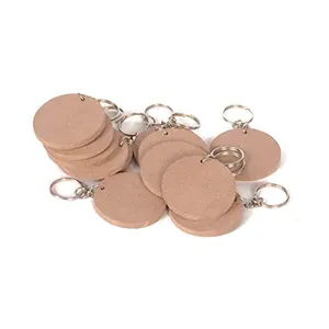 DIY MDF Key Chains - Set of 20-2 in X 2 in - for Activity - Decoupage- Craft Supplies - Do It Yourself (Round)