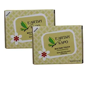 Earthy Sapo Handmade Multani Touch Cleansing Bathing Soap (multani mitti) 100g Pack of 1