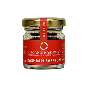 Organic Kashmir Saffron Certified Grade A1 Kashmir Premium Organic Kesar (3 Grams)