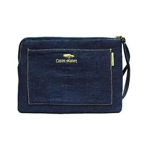 Tablet and Kindle Sleeve Case Cover (Blue) - Cotton Denim 8 inch, Washable Reusable By Clean Planet
