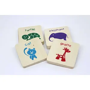 Wooden Educational Magnets for - Bright Coloured Animal Magnets - Learn and Play- Gifts for