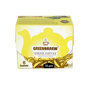 Lemon Instant Green Coffee For Weight Management - 6 Sachets/Per Pack (18G X Pack Of 3)