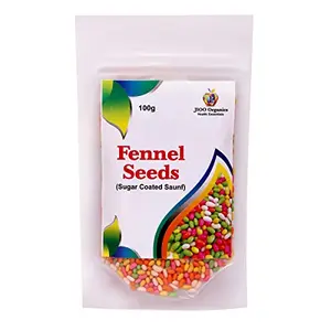 Fennel Seeds(mouth freshner) or Saunf_Pack Of 100 Grams sugar coated saunf