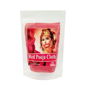 Hanuman Ji Chola - Red Pooja Cloth, 1.25 mtr