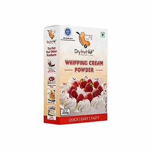 Whipping Cream Powder 200gm Whipping Cream for Cakes Whipped Cream Whipping Cream for Cake Decorating. Whipped Cream Vanilla Flavour